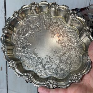 Vintage Silverplate Flower floral Pattern Candy